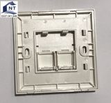 N800.502 - LANmark UK Style Wall Outlet Kit 2 Snap-In Flat White