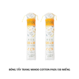 SET 2 BÔNG TẨY TRANG MIHOO COTTON PADS 150 MIẾNG