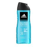 Gel Tắm Gội Rửa Mặt Cho Nam Adidas 3in1 Ice Dive 400ml