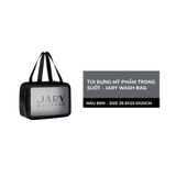 Túi Đựng Mỹ Phẩm Trong Suốt Jary Wash Bag – Đen (29.5x10.5x20cm)