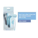 Set 2 Cái Dao Cạo Lông Vùng Kín Jary Bikini Razor Màu Xanh