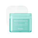 Bông Tẩy Da Chết Mediheal Madecassoside Blemish Pad 100 Miếng (Xanh Dương)