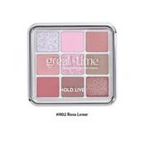 Phấn Mắt 9 Ô Hold Live Simple Specular Light Eyeshadow Palette 12.6g #H02 Rose Lover