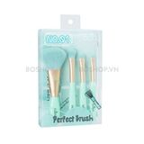 Bộ Cọ Trang Điểm 4 Cây ODBO Perfect Brush OD844 No.01 Màu Xanh