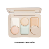 HXT - Bảng Che Khuyết Điểm 6 Màu Làm Sáng Và Tạo Đường Nét Shedella Concealer 5.2g 101