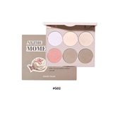 Bảng Tạo Khối, Bắt Sáng, Má Hồng 3in1 Gogo Tales Nude Light Shadow Highlight Contour Disc #G02