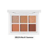 Bảng Phấn Mắt 6 Ô Odbo Signature Eyeshadow Palette OD276 No.01 Summer