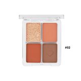 Phấn Mắt 4 ô Odbo Romantic Eye Palette OD2001 4g #02