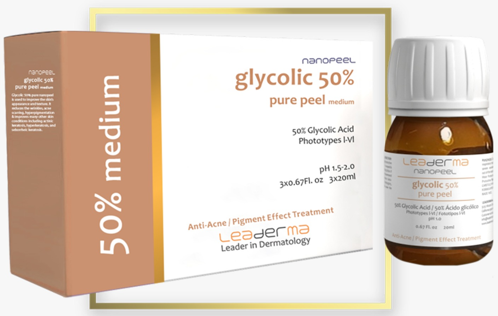 Glycolic 50% pure peel (Medium) - Điều trị mụn & sắc tố mức độ trung bình