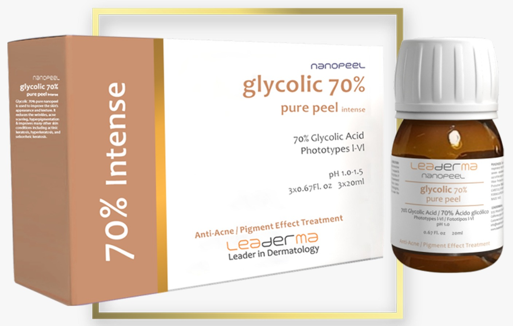 Glycolic 70% pure peel (Intense) - Ly sừng mạnh/Điều trị sẹo nhỏ và rạn da