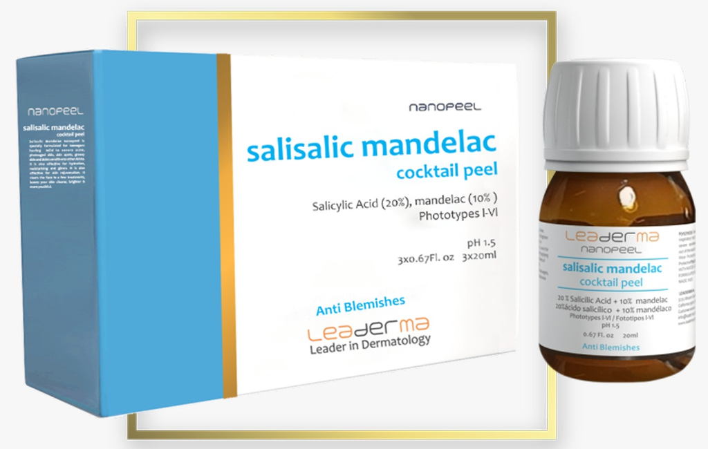 Salisalic Mandelac cocktail peel - Mụn mủ/Thâm sau mụn/Tăng sắc tố/Viêm da tiết bã/Sần da