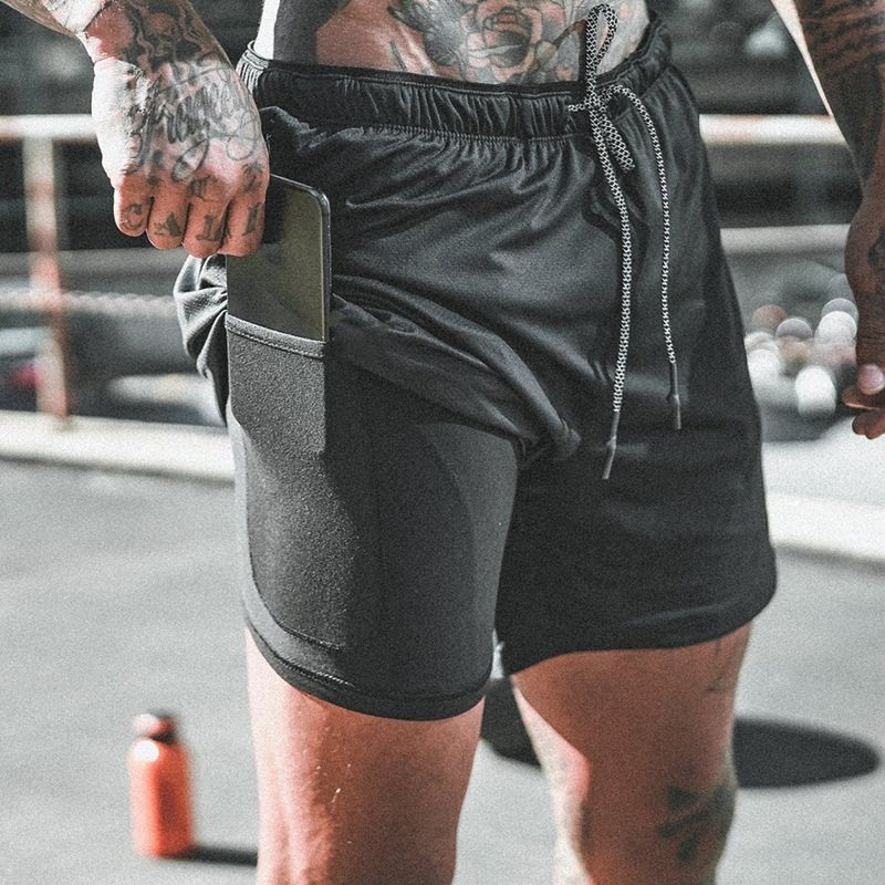 Quần tập gym nam 2 lớp QD-K96
