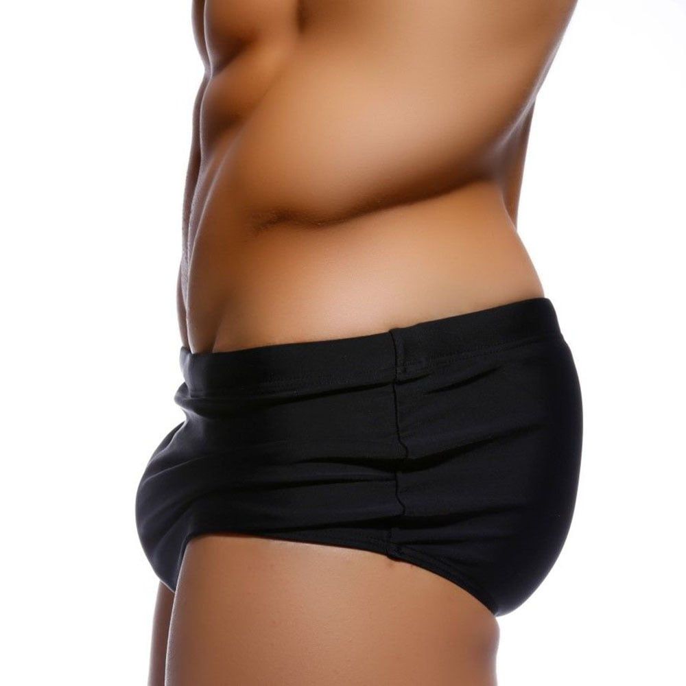 Quần bơi nam boxer brief màu trơn đơn giản, đồ bơi nam UXH604