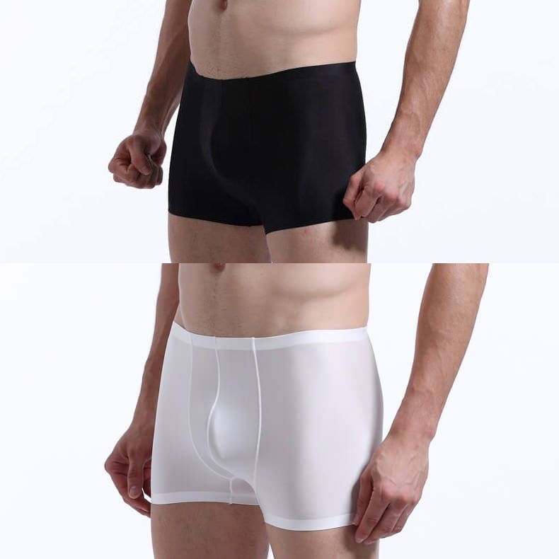 Quần lót boxer nam thun lạnh, sịp đùi nam vải su mềm mịn W801