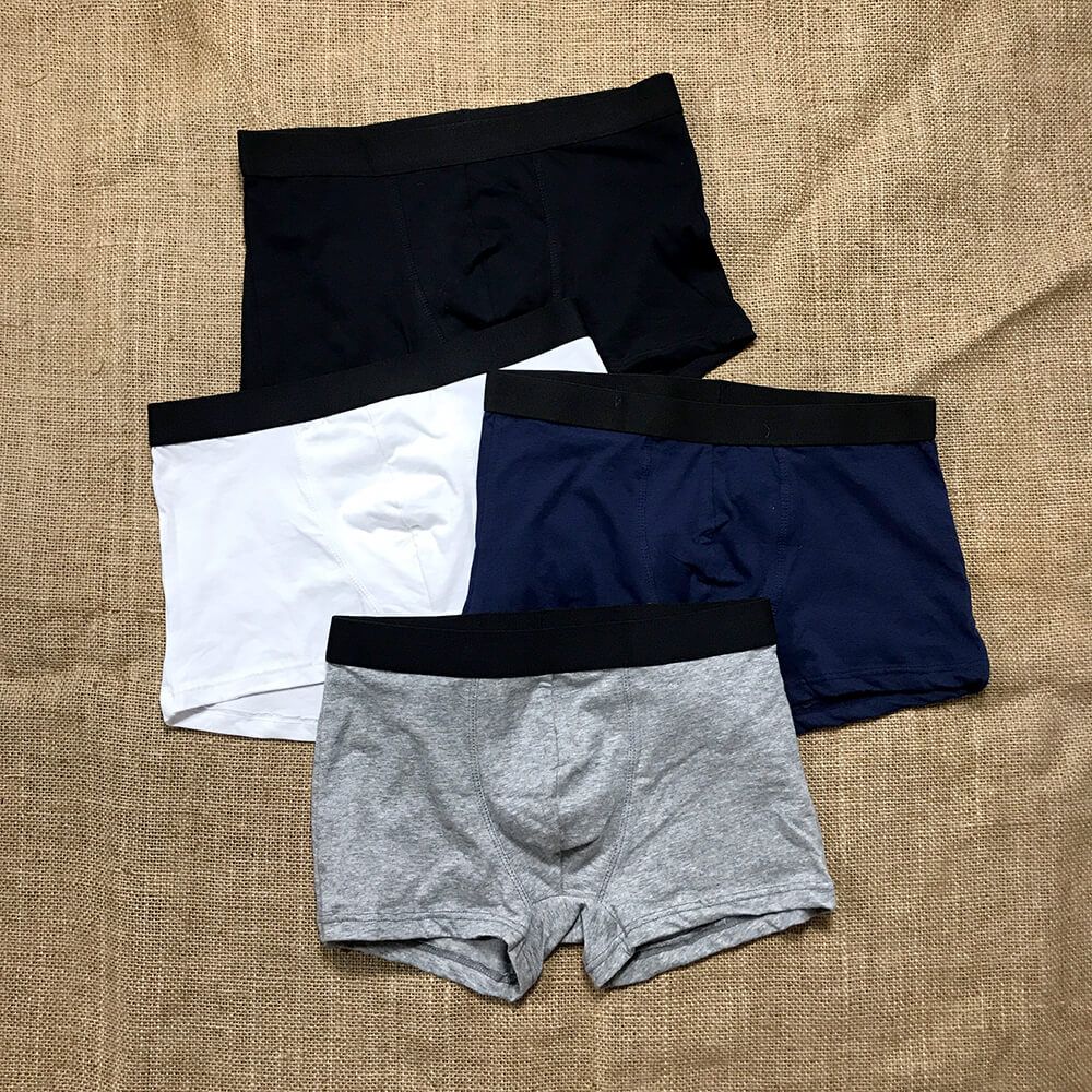 Set 4 quần lót nam boxer, sịp đùi nam đơn giản QL-N01