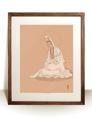 Tranh Quán Thế Âm Bồ Tát - OBV 04