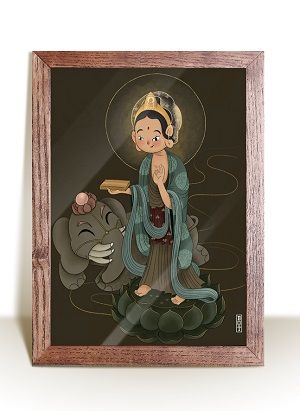 Tranh Phổ Hiền Bồ Tát - OBV 20