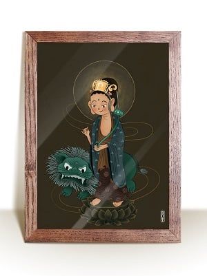 Tranh Văn Thù Sư Lợi Bồ Tát 2 - OBV 21