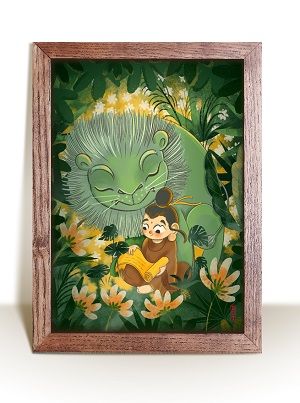 Tranh Văn Thù Sư Lợi Bồ Tát - OBV 16