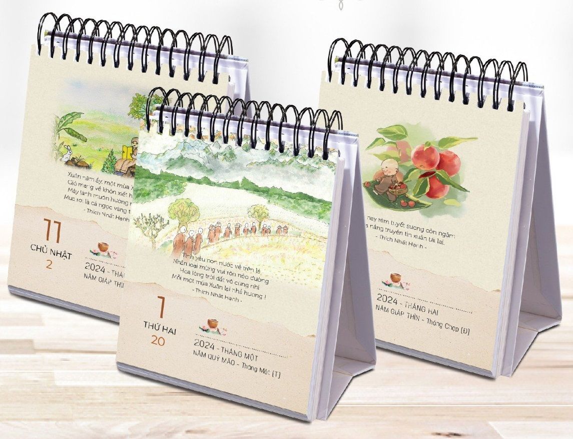 Lịch Bàn 2024 - Xuân Đoàn Tụ - Ta Bên Nhau - Thiền Sư Thích Nhất Hạnh
