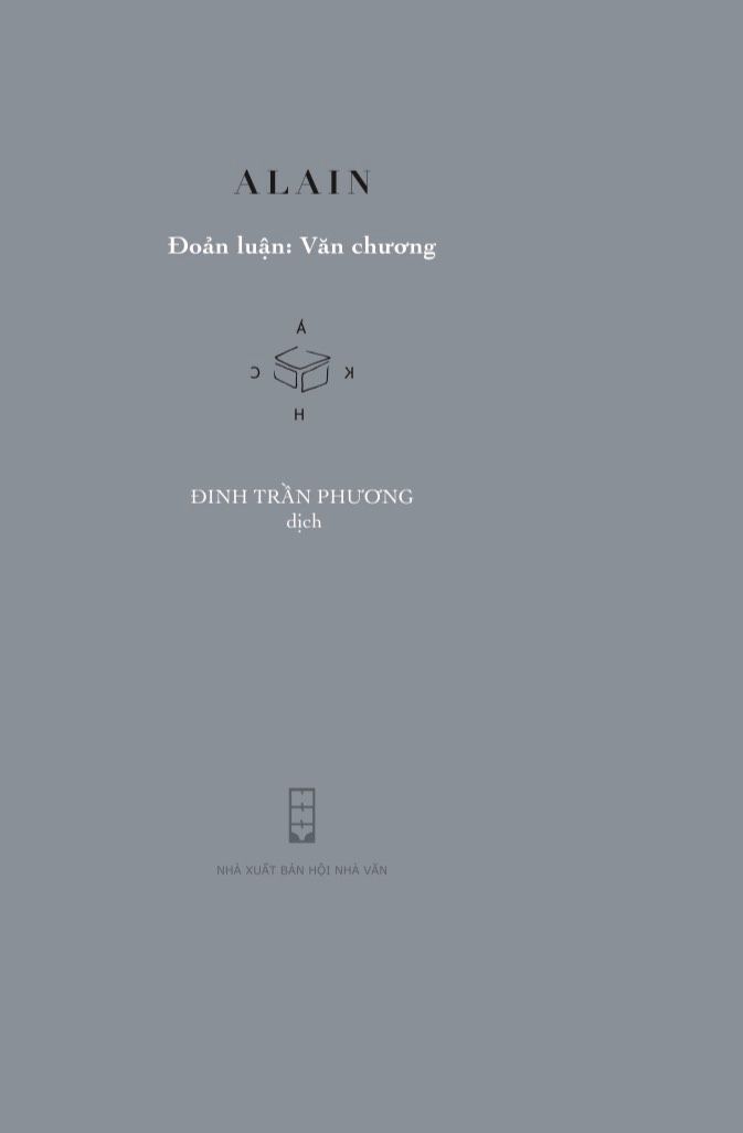 Đoản luận: Văn chương - Alain - Hiệu sách Hộp - CTXB2023