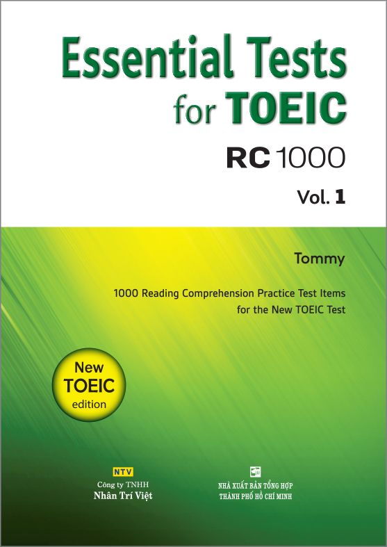 Essential Tests for TOEIC - RC 1000 - Vol. 1