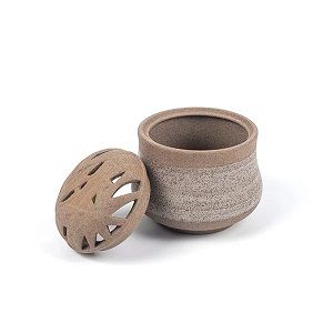 Lư gốm xông trầm nắp gốm - QUTU-21