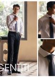Áo Sơ Mi Nam Trơn Tay Dài Màu Trắng - GenTiTi 1C715