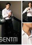Áo Sơ Mi Nam Trơn Tay Dài Màu Trắng - GenTiTi 1C706