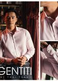 Áo Sơ Mi Nam Trơn Tay Dài Màu Hồng Nhạt - GenTiTi