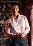 Áo Sơ Mi Nam Trơn Tay Dài Màu Hồng Nhạt - GenTiTi