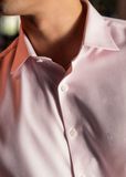 Áo Sơ Mi Nam Trơn Tay Dài Màu Hồng Nhạt - GenTiTi