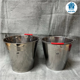 Xô inox 10 lít, 12 lít có quai đựng nước, đựng đá, ướp đồ lạnh, sữa bò,…