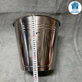 Xô inox 10 lít, 12 lít có quai đựng nước, đựng đá, ướp đồ lạnh, sữa bò,…