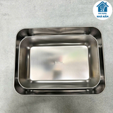 Hộp inox 304 trung + to đựng thực phẩm có nắp đậy