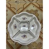 Khay phíp đựng mứt, bánh kẹo tết 5 ngăn tròn và chữ nhật