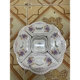 Khay phíp đựng mứt, bánh kẹo tết 5 ngăn tròn và chữ nhật