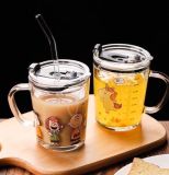 Cốc thủy tinh chia vạch kèm ống hút