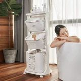 Kệ nhựa 3 tầng đựng đồ đa năng có bánh xe 5567-3 Việt Nhật