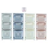Kệ nhựa 3 tầng đựng đồ đa năng có bánh xe 5567-3 Việt Nhật