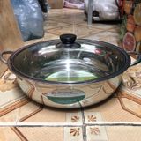 Nồi lẩu inox 28 cm Hoàng Gia