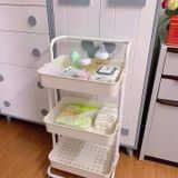 Kệ sắt 3 tầng để đồ có bánh xe chắc chắn