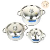 Nồi (xoong) inox dày 2 đáy Bảo Thành Phát đủ kích cỡ