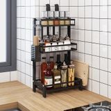 Kệ để gia vị 3 tầng có chỗ để đũa, thìa, dao, thớt