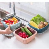 Rổ vuông kèm chậu và nắp đậy