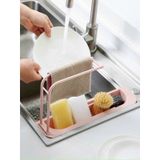 Giá nhựa để giẻ rửa bát có chỗ treo khăn cài bồn rửa bát