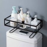Kệ sắt đen để đồ cài sau toilet