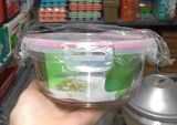 Hộp thủy tinh tròn 620 ml nắp 4 khoá siêu chắc