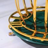 Giá úp cốc mạ vàng tròn đế xanh cổ vịt