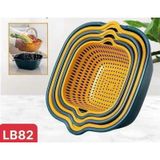 Bộ 3 rổ nhựa kèm chậu loại vuông